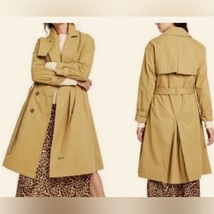 New”Nili Lotan x Target Pleated Back Trench Coat Double Breast-3X-in khaki-Women